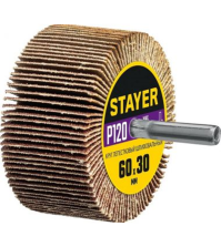 Круг шлиф. лепестковый STAYER d60x30мм, P120, на шпильке
