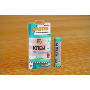 Клей Mastix для сантехники 55гр, BL (холодная сварка), арт.МС-0111.МС-0102