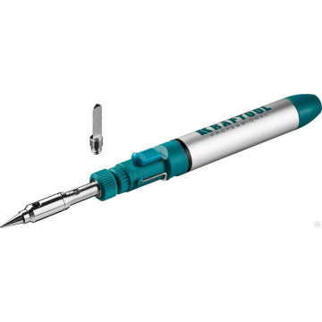 Паяльник газовый KRAFTOOL SolderPro 70A, набор 3в1, 30-70Вт, горелка,фен, 1300°С
