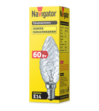 Лампа Navigator 94333 NI-ТC-60W-230-E14 свеча витая