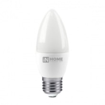 Лампа IN HOME LED-СВЕЧА-VC 8Вт 230В Е27 6500К 600Лм