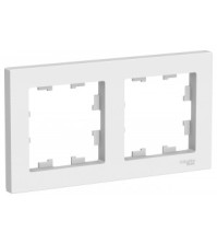 Рамка Systeme Electric 2-мест.AtlasDesign универсальная, белый ATN000102