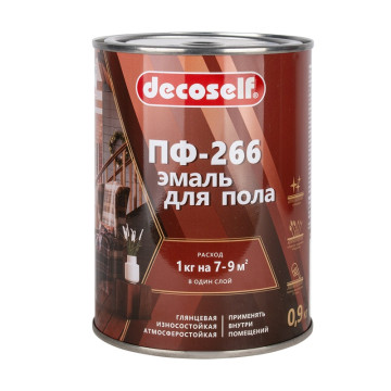 Эмаль ПФ-266 золотисто-коричневая Decoself (0,9кг) ПУФАС