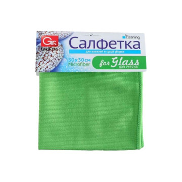 Салфетка для стекла 30х30см GRIFON микрофибра