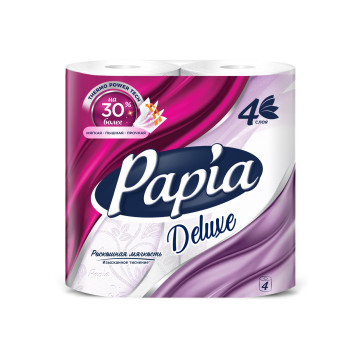 Туалетная бумага PAPIA Deluxe 4Р 4-слойная
