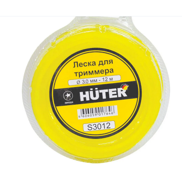 Леска для триммера 3,0мм 12м Звезда HUTER