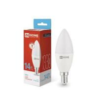 Лампа IN HOME VC свеча C37 E14 14W(1330lm) 6500К 6K (без пульсации) 7775