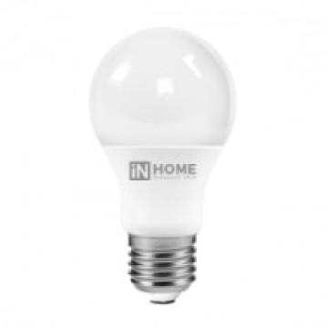 Лампа IN HOME LED A60 Е27 20W 3000К 3K (1800lm) (без пульсации) 0297