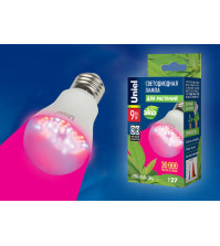 Лампа для растений Uniel LED-A60-9W/SP/Е27/CL
