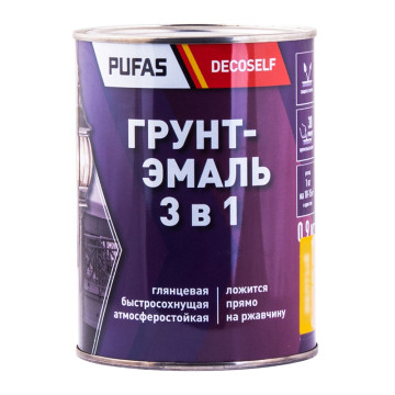 Грунт-эмаль 3в1 голубая (мат.) Decoself (0,9кг) ПУФАС