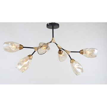 Люстра Linvel 9330/6 Тибр Чёрный/матовое золото Е14 40Вт