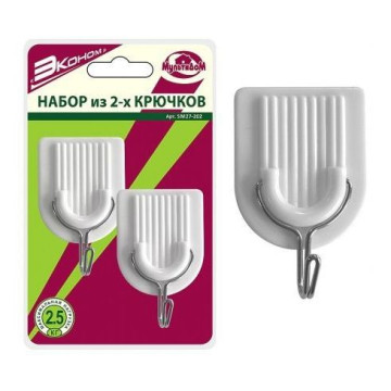 Крючки самоклеящиеся 2шт Мультидом 'Эконом' круг SM27-202