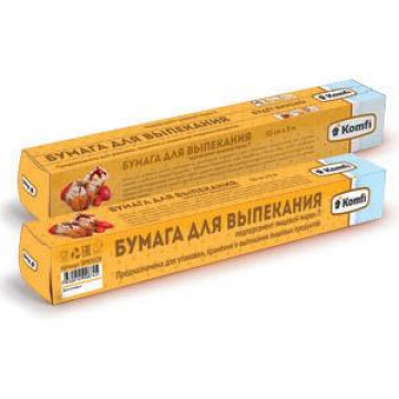 Бумага для выпекания 300мм*8м бурая (в коробке) BPR002B