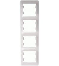 Рамка GLOSSA СУ 4 мест. бел. (вертик.) GSL000108 Systeme Electric