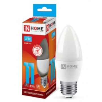 Лампа IN HOME LED-СВЕЧА-VC 11Вт 230В Е27 4000К 820Лм