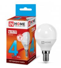 Лампа IN HOME LED-ШАР-VC 8Вт 230В Е14 4000К 600Лм
