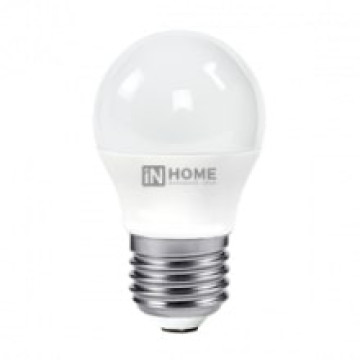 Лампа IN HOME LED-ШАР-VC 8Вт 230В Е27 4000К 600Лм