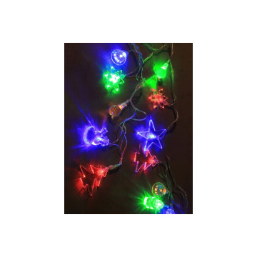 Гирлянда Космос KOC_GIR30LEDMIX1_RGB LED 4,4м 30 диодов, Новогодние игрушки, мультиколор, 8 режимов