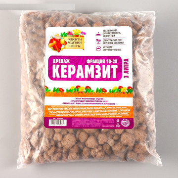 Дренаж Керамзит 'Рецепты Дедушки Никиты' фр 10-20, 3л 4698965