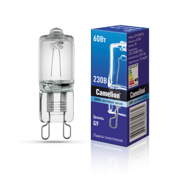 Лампа галогенная Camelion G9 60W 220V матовая б/рефлект.