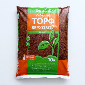 Торф Верховой сибирский кислый 'БиоМастер', 10л
