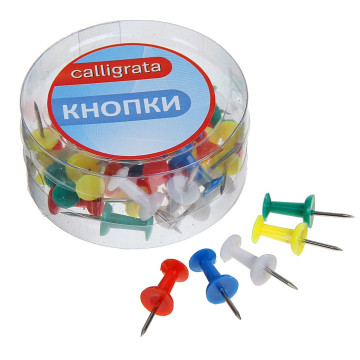 Кнопки силовые цветные 40шт пластик/коробка CALLIGRATA 1293694