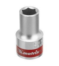 Головка торцевая 10мм Matrix, 6-гранная, под квадрат 1/2', хром