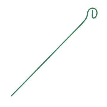 Колышек для подвязки растений проволочный, h=30 см, ножка d=0,3 см, зеленый 2083085