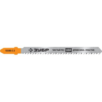Полотна для эл/лобзика п/дереву, STAYER T101B, HCS, шаг 2.5мм, 75мм. 2шт