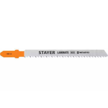 Полотна для эл/лобзика п/дереву, STAYER T101BR, HCS, шаг 2.5мм, 75мм. 2шт