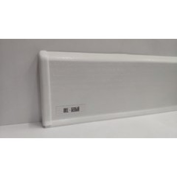 Плинтус пластиковый Идеал 001 Белый 70мм Деконика 2,2м