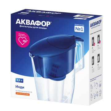 Фильтр-Кувшин 2,5л АКВАФОР Инди А6 кобальт