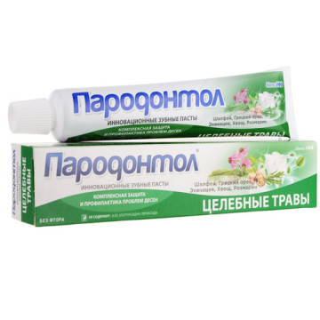 Зубная паста Пародонтол 63гр Целебные травы/без фтора