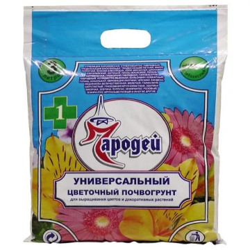 Грунт 'Чародей - цветочный', слабокислый 3 л
