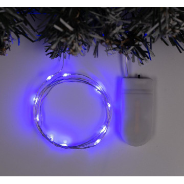 Гирлянда НИТЬ ROSA. IP20, 1 м, Н.С. LED(1608)-10-6V, CR2032*2, фиксинг, СИНИЙ 5198291