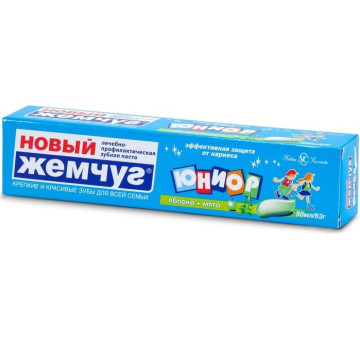 Зубная паста Новый жемчуг НК 50мл Яблоко для детей