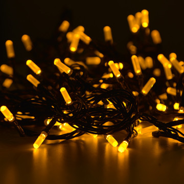 Гирлянда светодиодная 'ЛУЧИКИ', SE-BEAM-110Y, 10М, 100LED, желтый, темно-зел. ш-0,7м, контр.