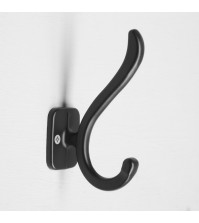 Крючок мебельный KMC004BL CAPPIO, двухрожковый, черный 9352485