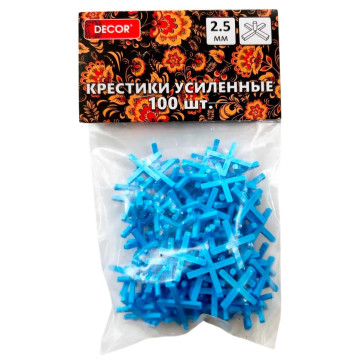 Крестик усиленный DECOR PRO 2,5мм (100шт)