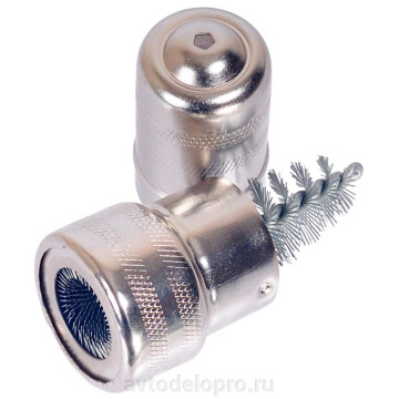 Зачистка контактов АКБ с ёршиком АвтоДело