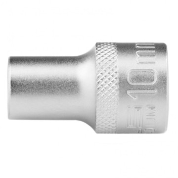 Головка торцевая 10мм, 12-гранная, CrV, под квадрат 1/2', хром Stels