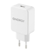 Сетевое зарядное устройство Energy ET-32, 1 USB разъем, белый 10429