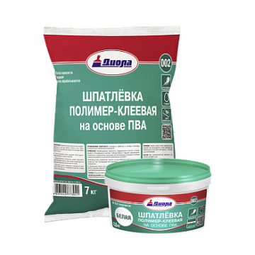 Шпатлевка Диола Д-002 2 кг полимер-клеевая на основе ПВА