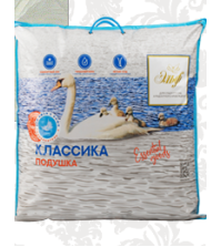 Подушка 68х68см 'Классика' в чехле из жаккард.сатина или тика