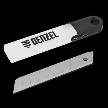 Лезвия 18мм Denzel, 5шт, многосегментные, супер острые, сталь SK5-0,6мм