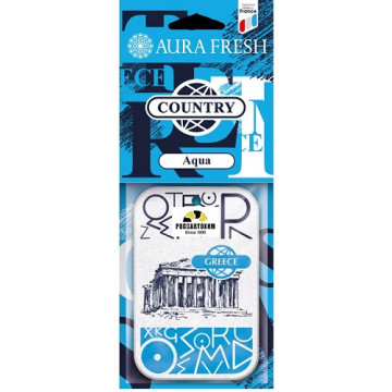 Ароматизатор картон AURA FRESH COUNTRY Aqua