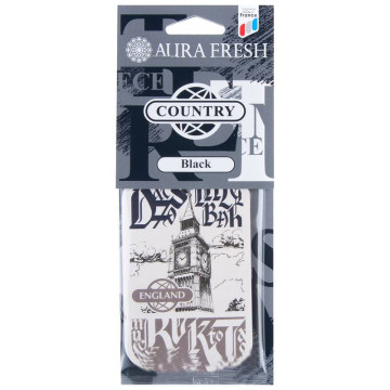 Ароматизатор картон AURA FRESH COUNTRY Black