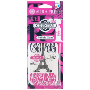 Ароматизатор картон AURA FRESH COUNTRY Bubble Gum