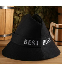 Шапка для бани 'Best boss' экофетр