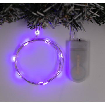 Гирлянда НИТЬ ROSA. IP20 1м, Н.С. LED (1608)-10-6V CR2032x2 (в компл.), фиксинг фиолетовый 5198292